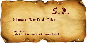 Simon Manfréda névjegykártya